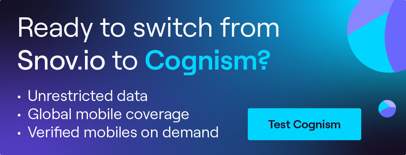 Switch from Snov.io to Cognism. Click to test our data.