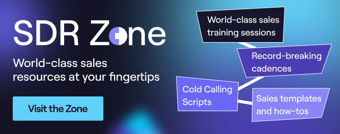 SDR Zone - World-class sales resources at your fingertips. Click to visit the zone!