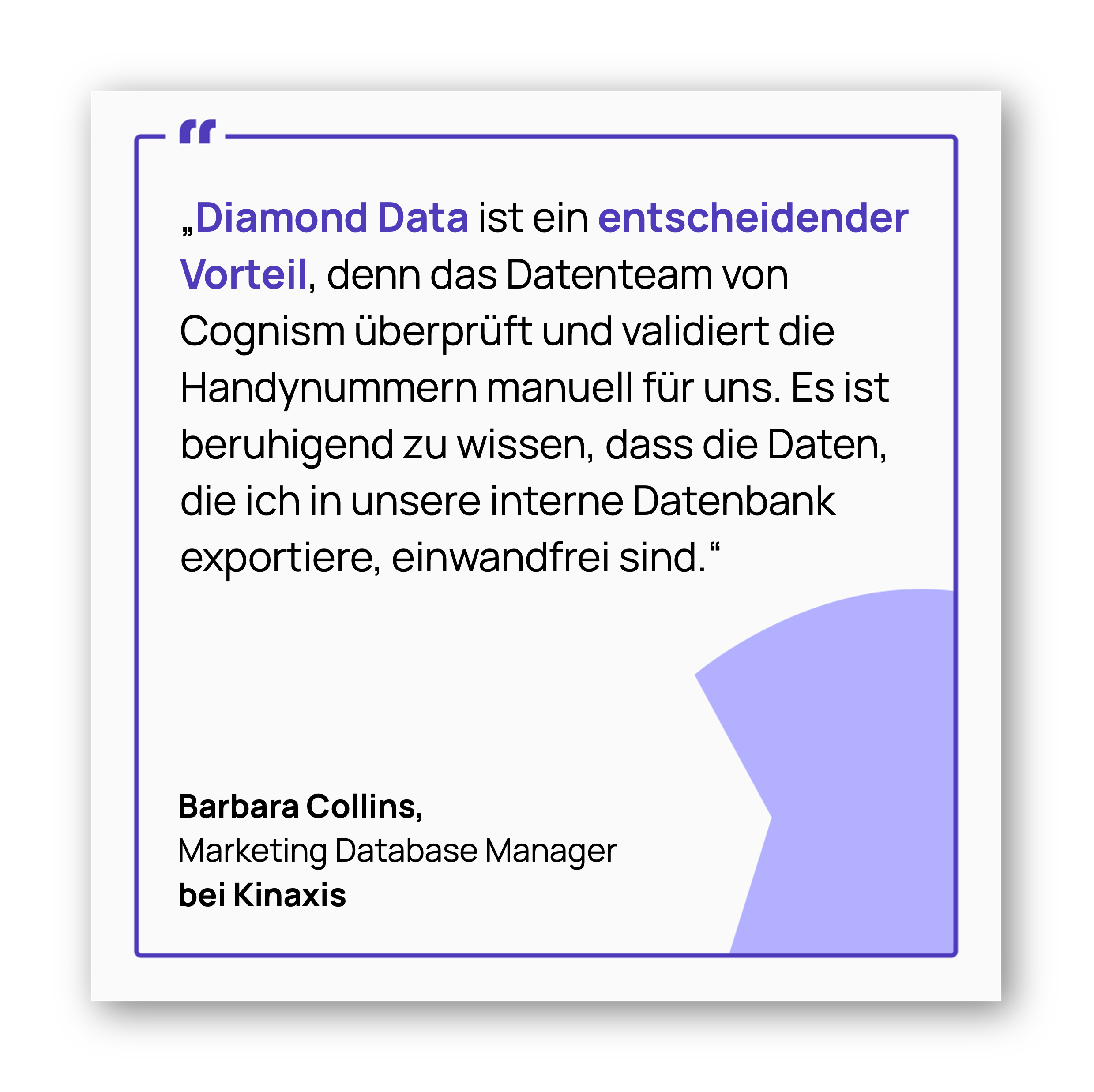 Diamond Data Zitat