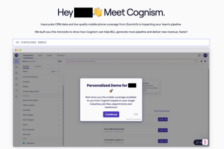 Cognism Interactive demo